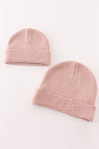 Pink Ribbed Basic Knit Beanie - Essential Southern Charm