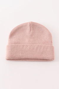 Pink Ribbed Basic Knit Beanie - Essential Southern Charm