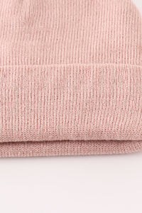 Pink Ribbed Basic Knit Beanie - Essential Southern Charm