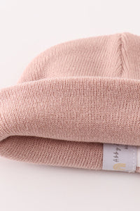 Pink Ribbed Basic Knit Beanie - Essential Southern Charm