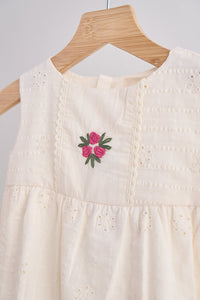 White Hand Embroidery Floral Lace Jumpsuit - Essential Southern Charm