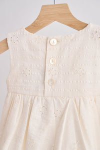 White Hand Embroidery Floral Lace Jumpsuit - Essential Southern Charm
