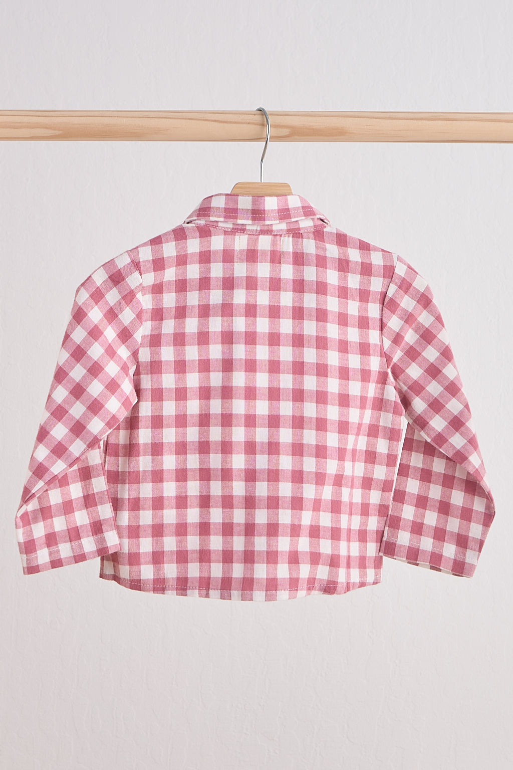 Pink Gingham Boy Flannel Button Down Shirt - Essential Southern Charm