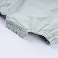 Luxe Sage Cow Hand Smocked Bubble - Essential Southern Charm