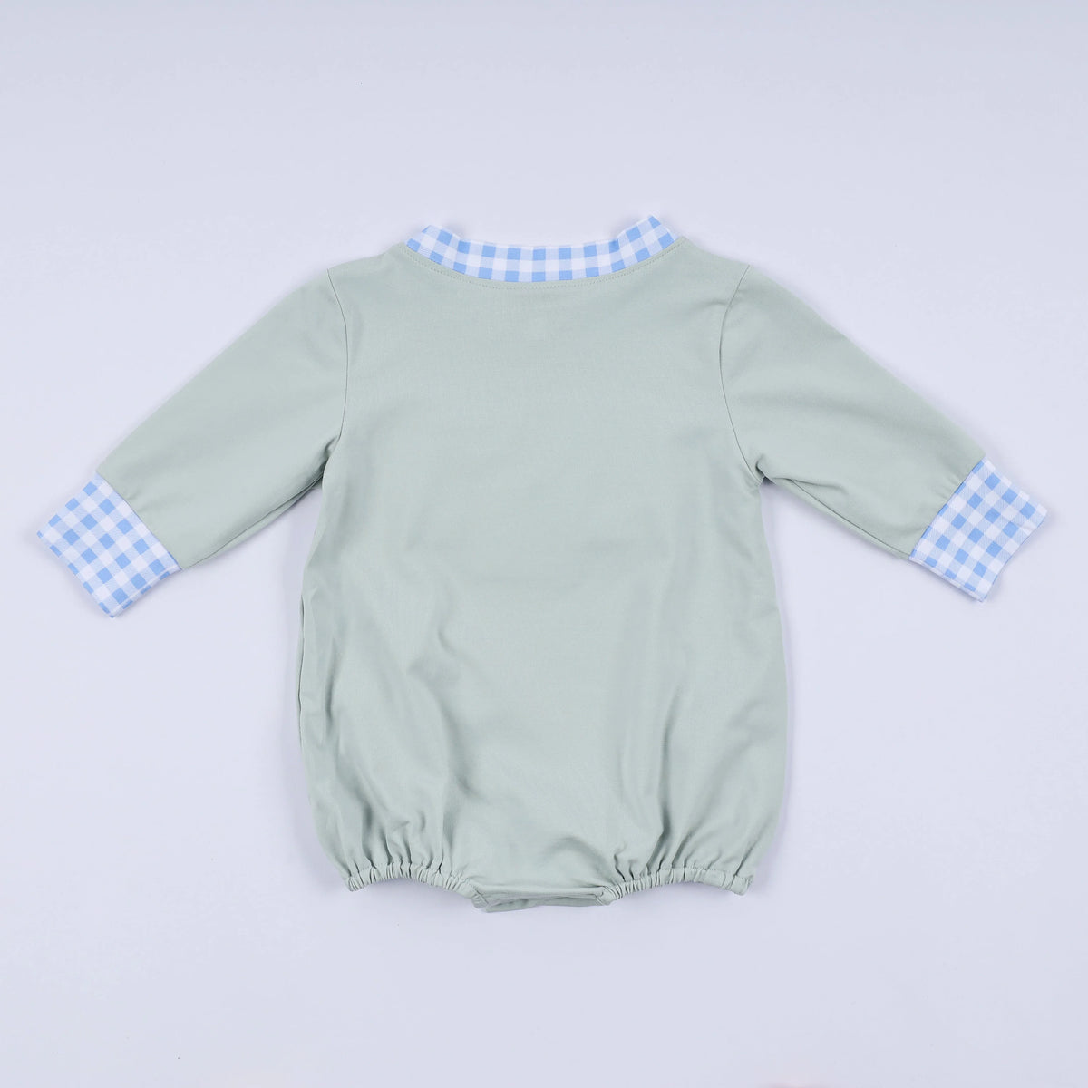 Luxe Sage Cow Hand Smocked Bubble - Essential Southern Charm