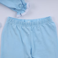 Nativity hand smocked ruffle pants set