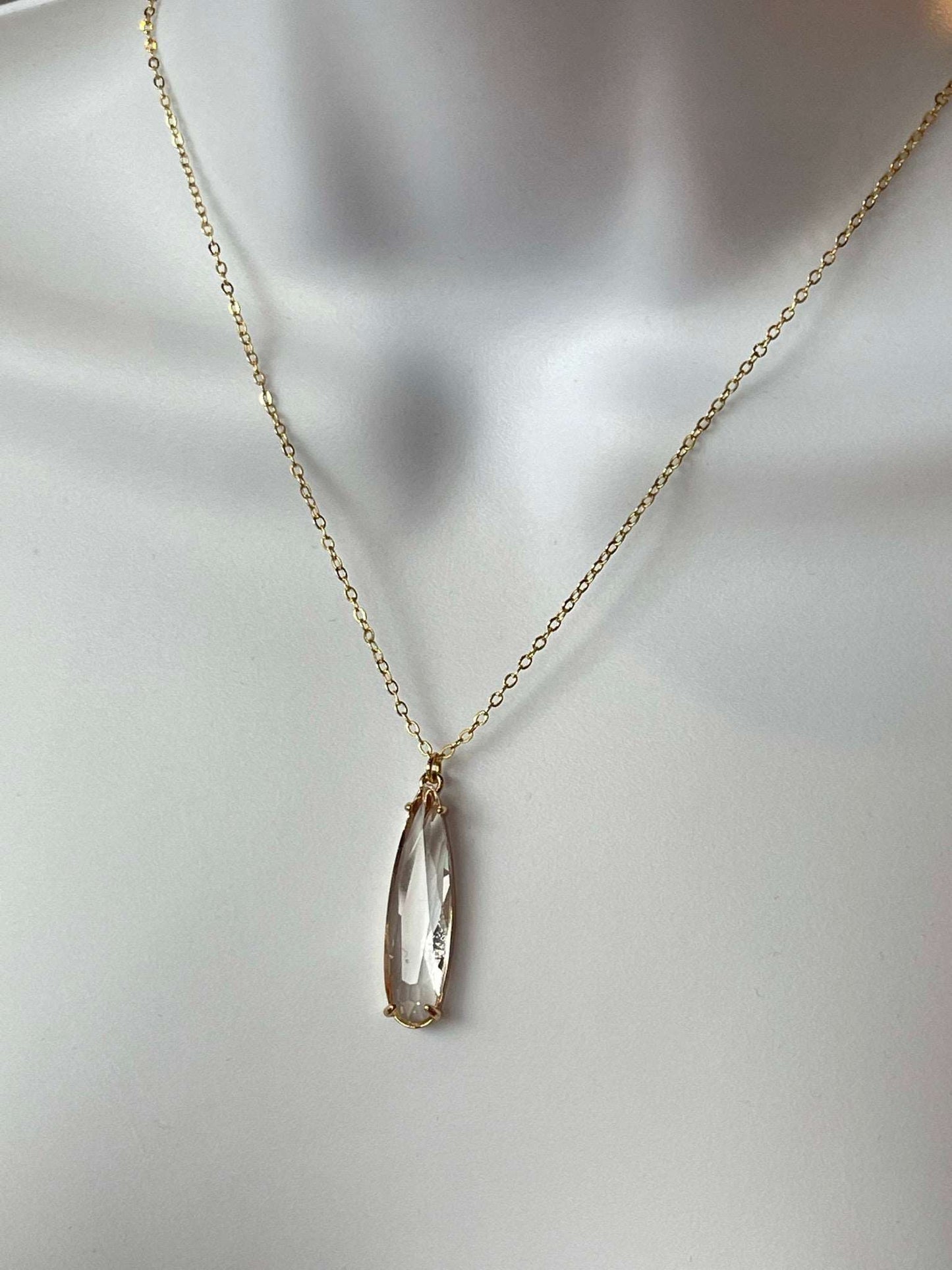 Faceted Clear Necklace