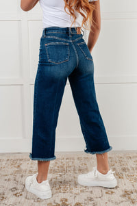 Janice High Rise Button Fly Wide Leg Crop Jeans - Essential Southern Charm