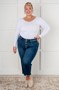 Janice High Rise Button Fly Wide Leg Crop Jeans - Essential Southern Charm