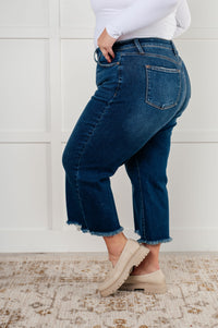 Janice High Rise Button Fly Wide Leg Crop Jeans - Essential Southern Charm