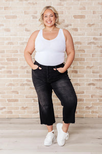 Ryan High Rise Button Fly Wide Leg Crop Jeans - Essential Southern Charm