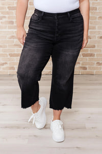 Ryan High Rise Button Fly Wide Leg Crop Jeans - Essential Southern Charm