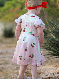 Sweet Cherry Sequins Cute Dress - Essential Southern Charm
