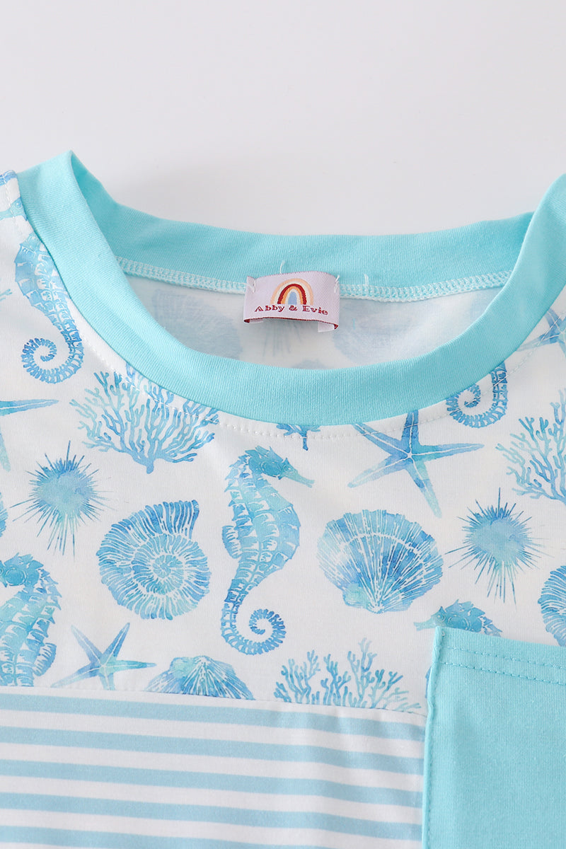 Marine Creature Print Men Top - Essential Southern Charm