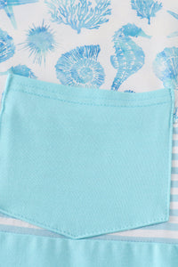 Marine Creature Print Men Top - Essential Southern Charm