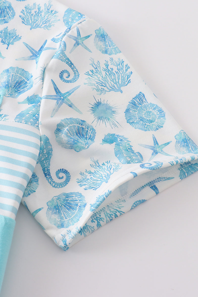 Marine Creature Print Men Top - Essential Southern Charm