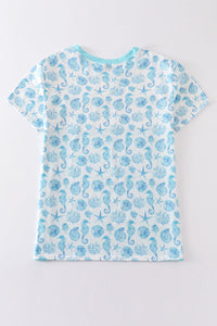 Marine Creature Print Men Top - Essential Southern Charm