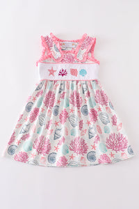 Shell Embroidered Dress