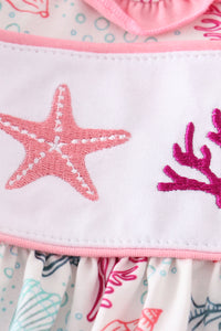 Shell Embroidered Dress