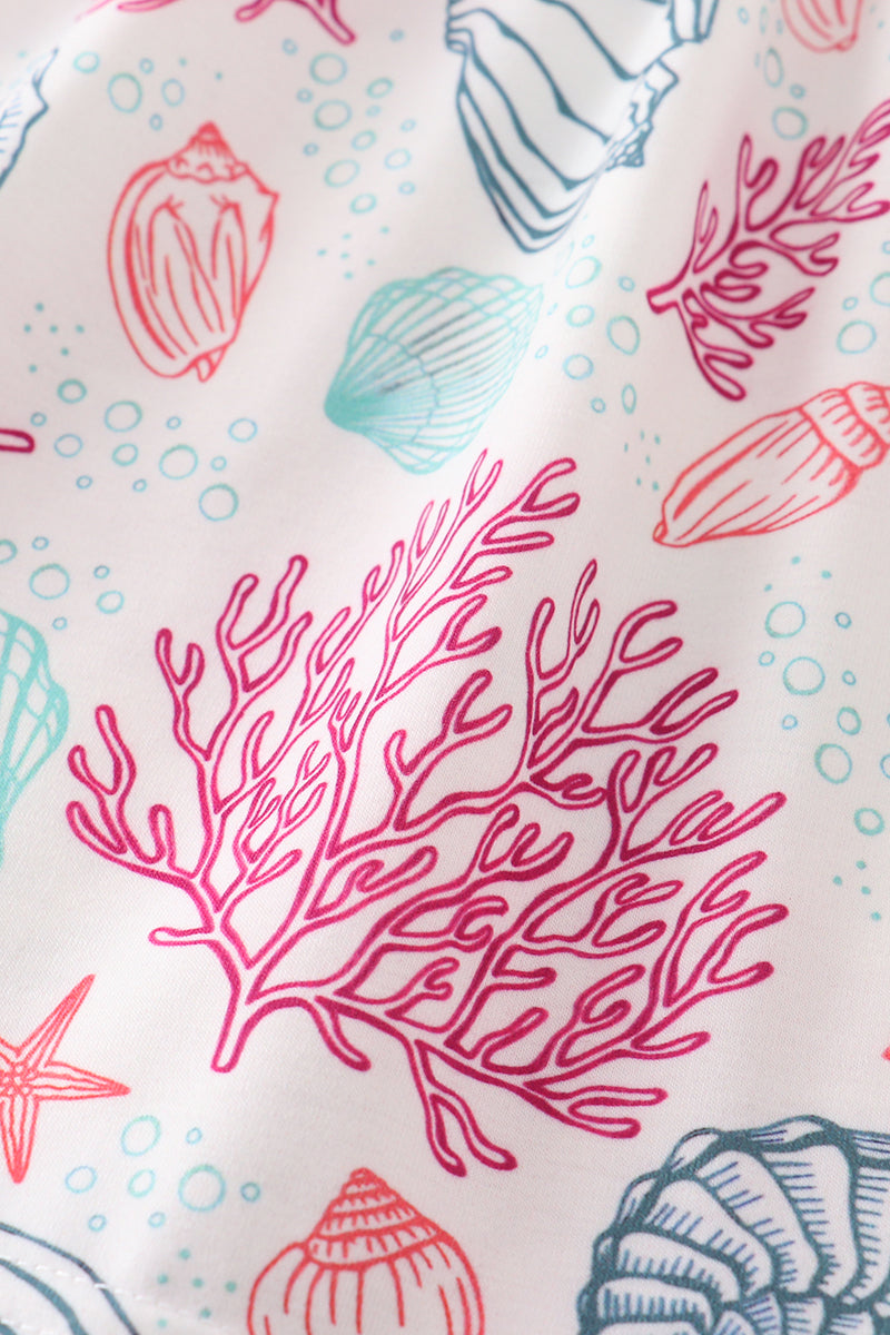 Shell Embroidered Dress