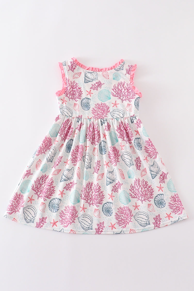 Shell Embroidered Dress
