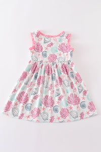 Shell Embroidered Dress
