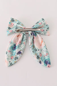Green Garden Serenity Print Girl Sailor Bow - Essential Southern Charm