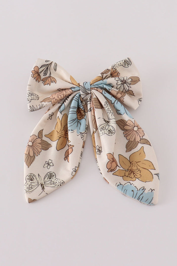 Floral Print 1Pc Hair Bow - Essential Southern Charm
