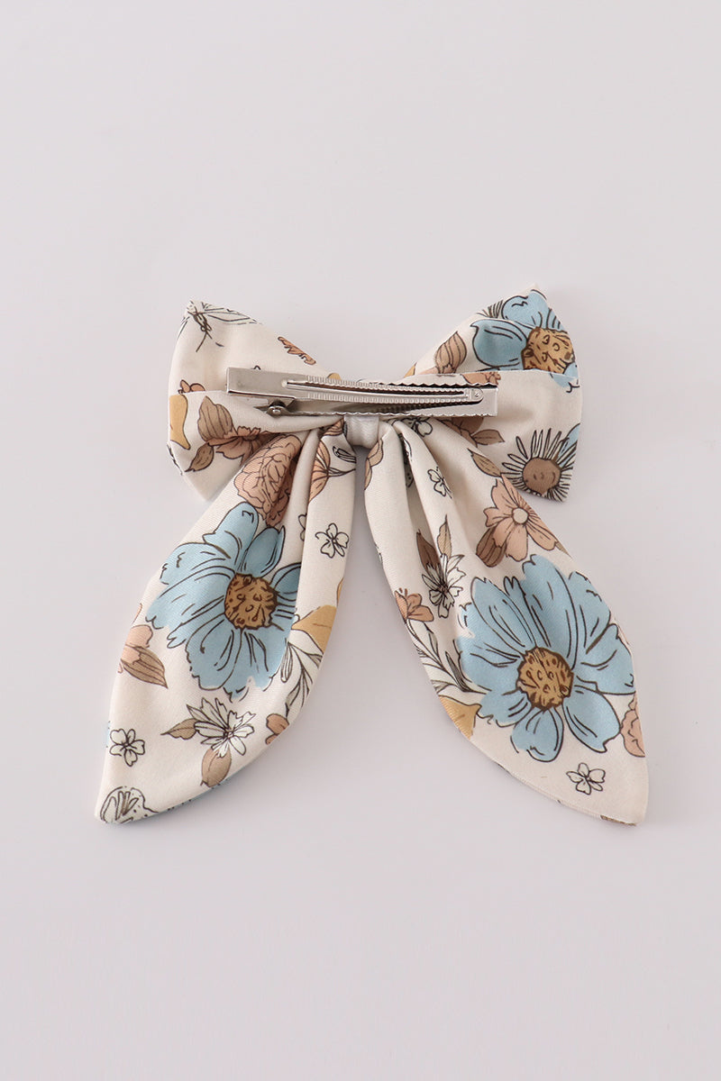 Floral Print 1Pc Hair Bow - Essential Southern Charm