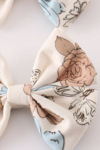 Floral Print 2Pc Hair Bow - Essential Southern Charm