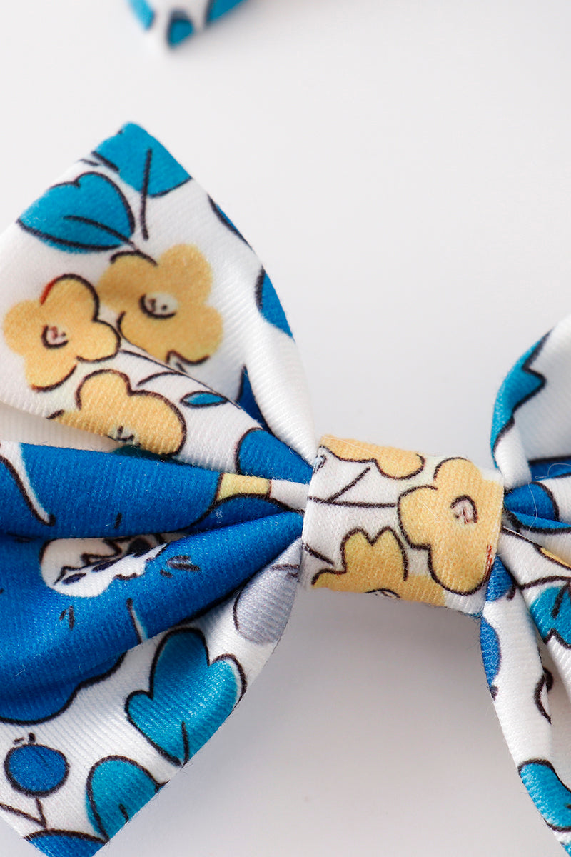 Floral Print Piggie Hairbow - Essential Southern Charm