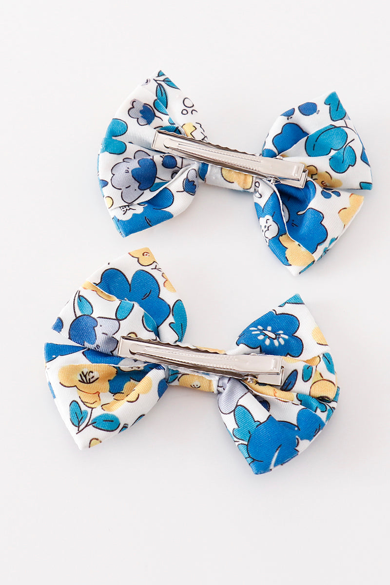 Floral Print Piggie Hairbow - Essential Southern Charm