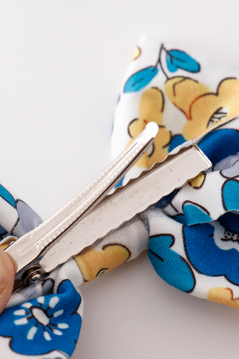 Floral Print Piggie Hairbow - Essential Southern Charm