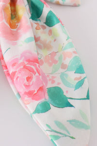 Pastel Petal Charm Print Girl Sailor Bow - Essential Southern Charm