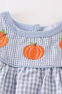 Pumpkin embroidery girl bubble