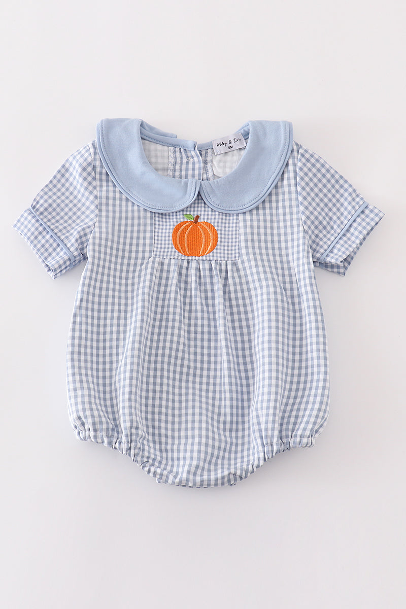 Pumpkin embroidery boy bubble
