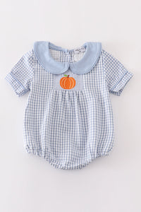 Pumpkin embroidery boy bubble