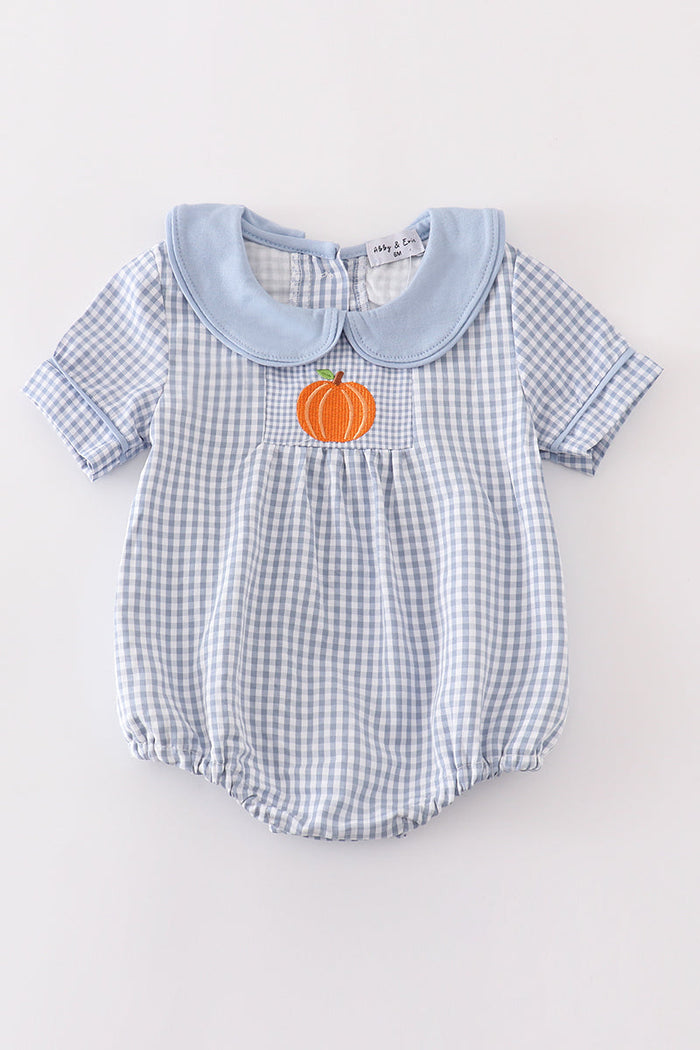 Pumpkin embroidery boy bubble
