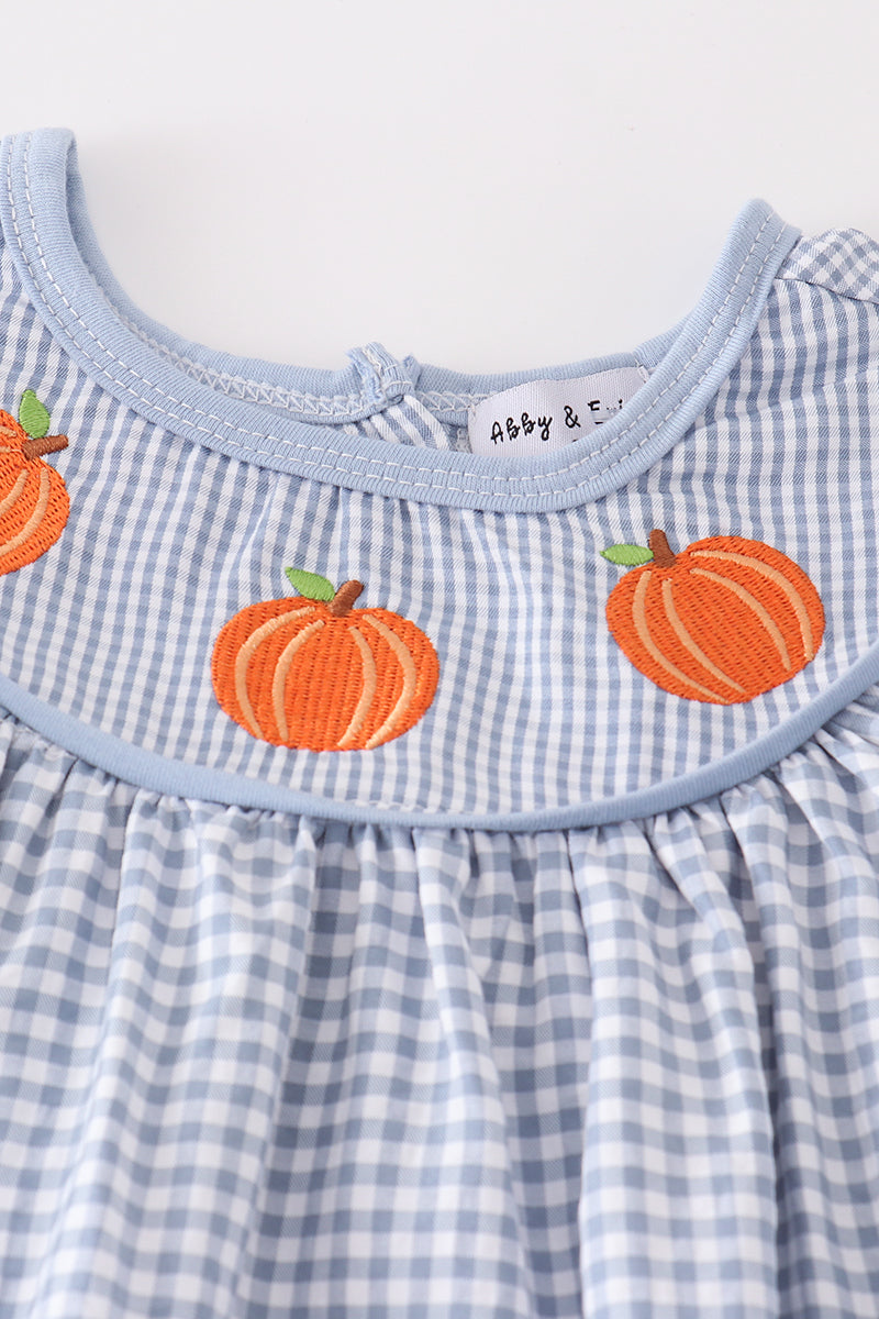 Pumpkin embroidery girl set