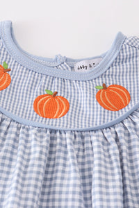 Pumpkin embroidery girl set