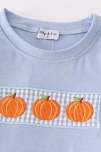 Pumpkin embroidery boy set