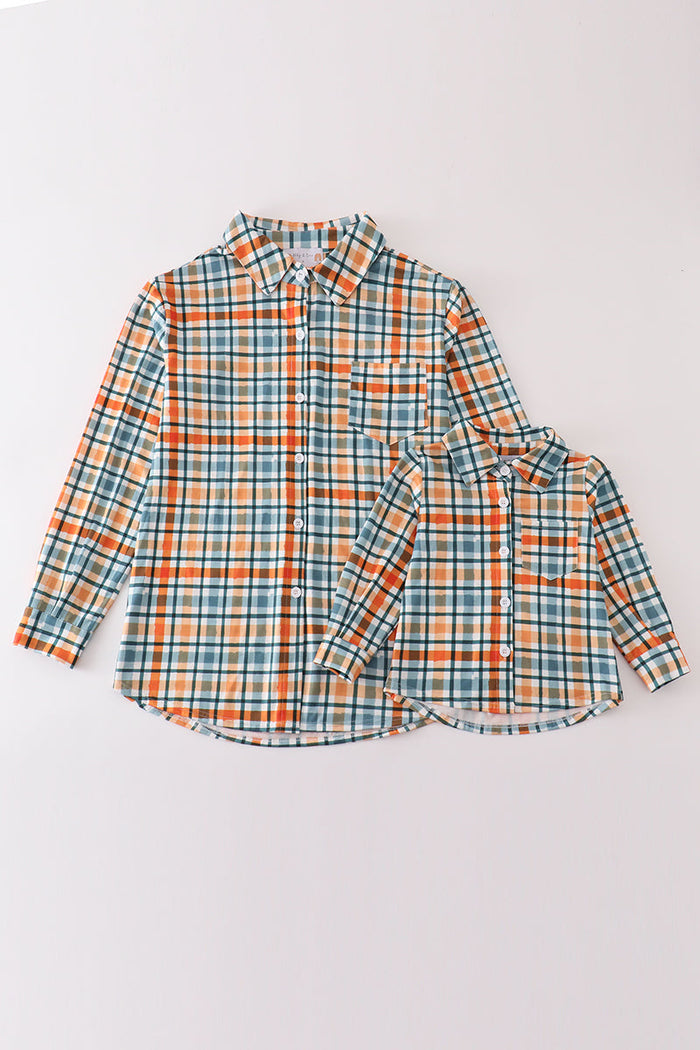 Green Plaid Dad&Me Button Down Shirt - Essential Southern Charm