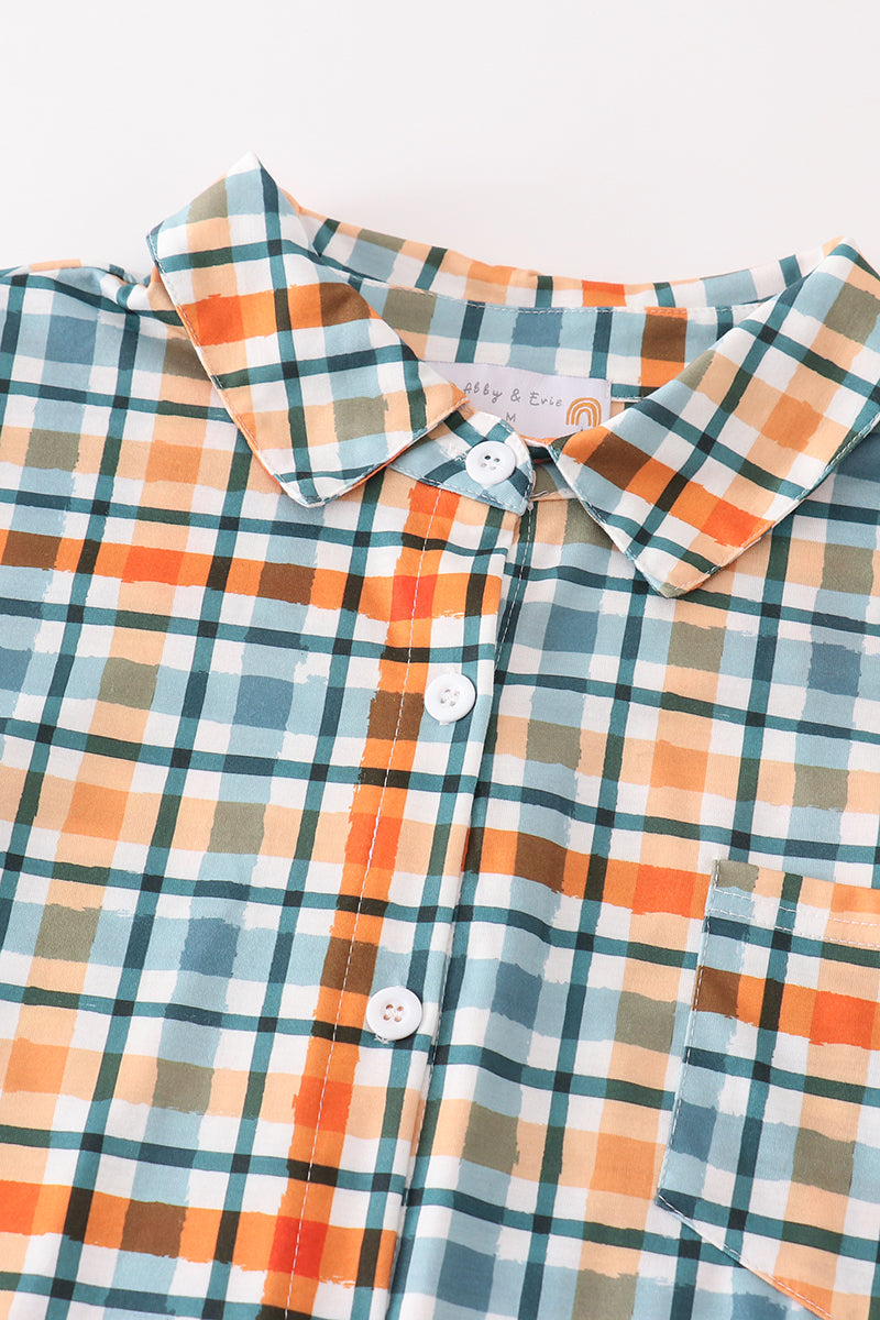 Green Plaid Dad&Me Button Down Shirt - Essential Southern Charm