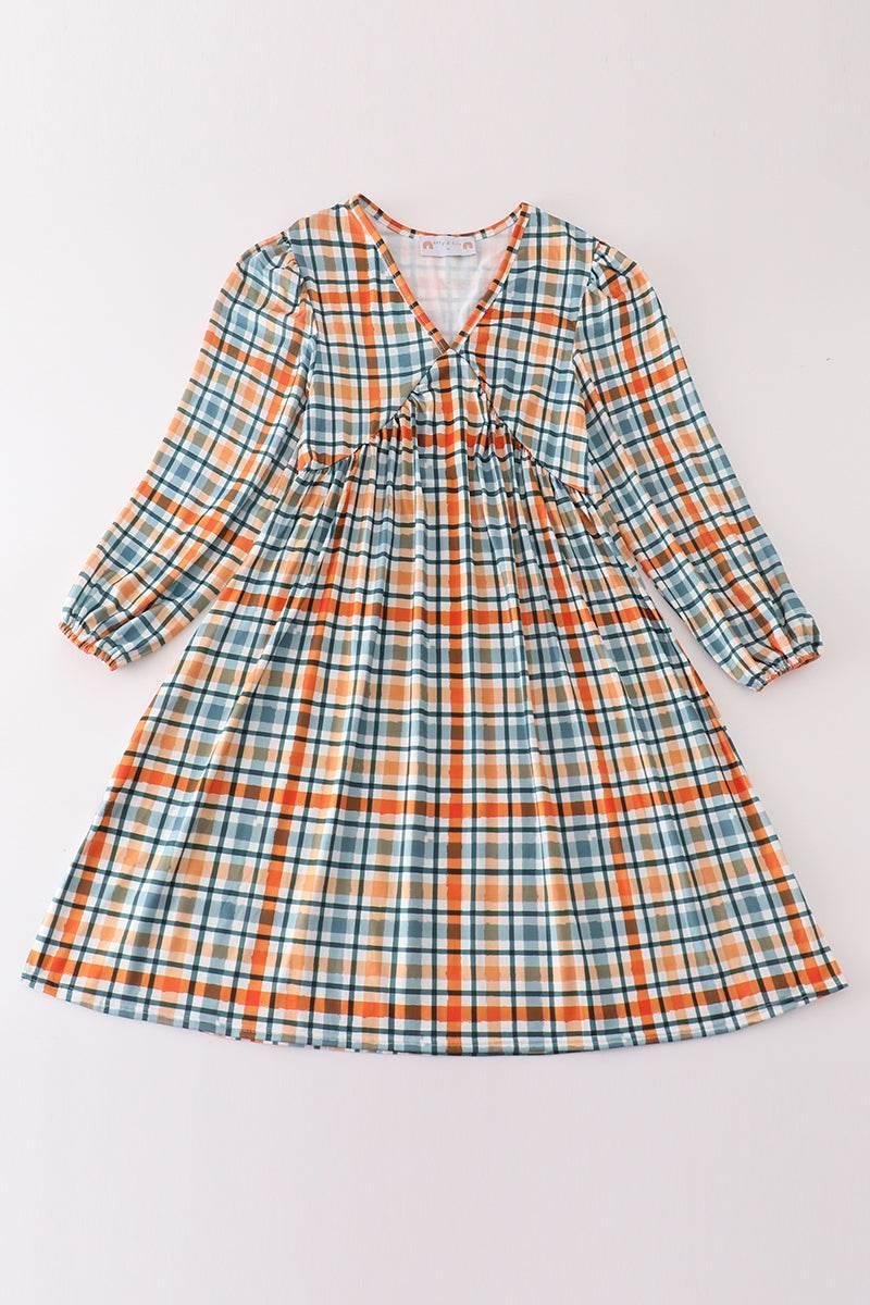 Green plaid mom&me dress - Essential Southern Charm