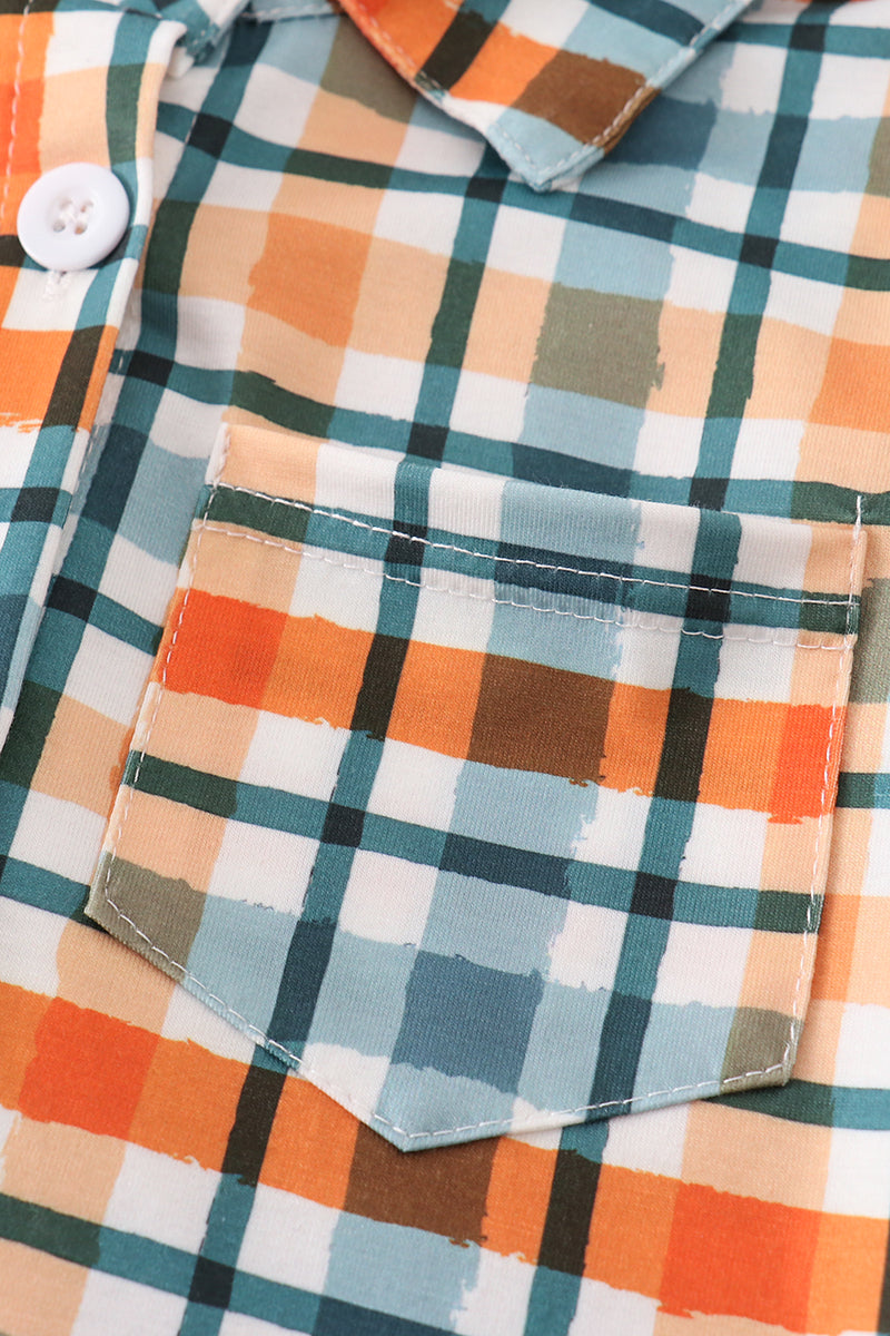 Green Plaid Dad&Me Button Down Shirt - Essential Southern Charm