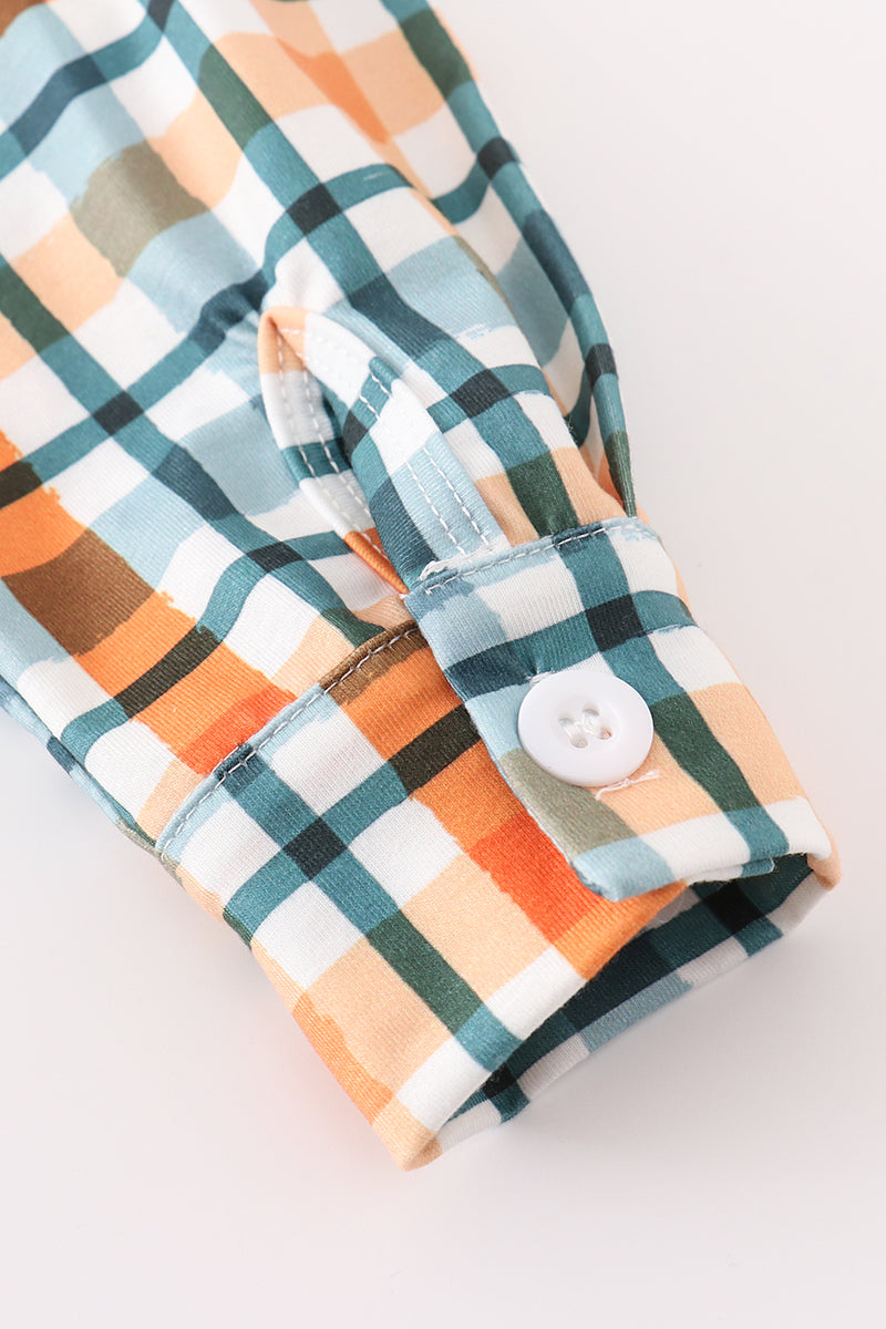 Green Plaid Dad&Me Button Down Shirt - Essential Southern Charm