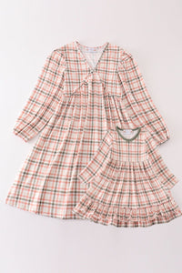 Green Watercolor Plaid Mom&Me Dress - Essential Southern Charm