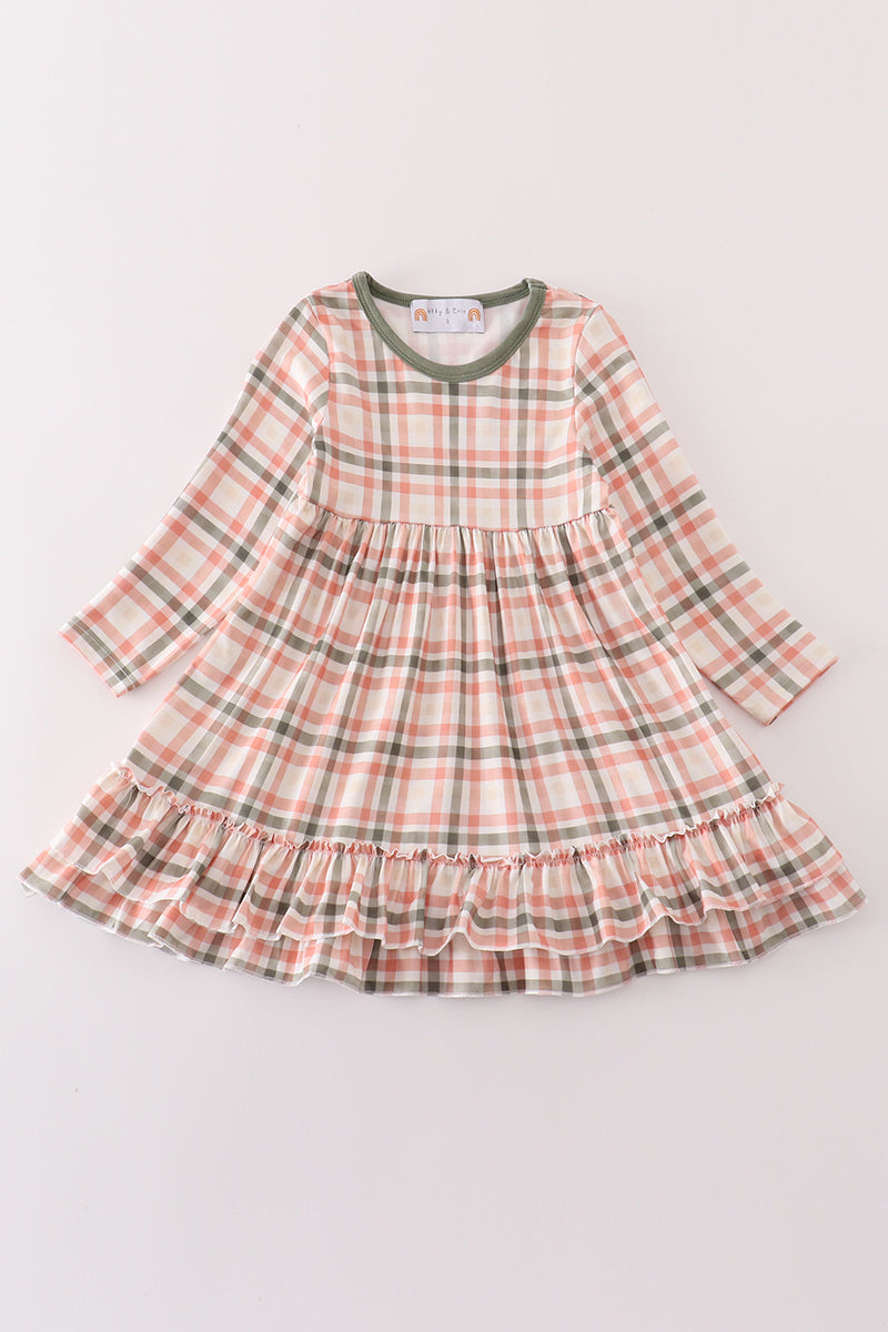 Green Watercolor Plaid Mom&Me Dress - Essential Southern Charm