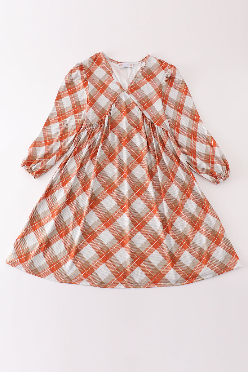 Khaki Gingham Mom&Me Dress - Essential Southern Charm