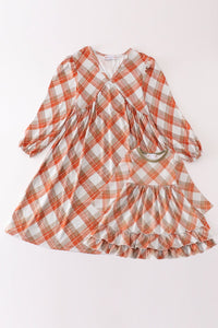 Khaki Gingham Mom&Me Dress - Essential Southern Charm